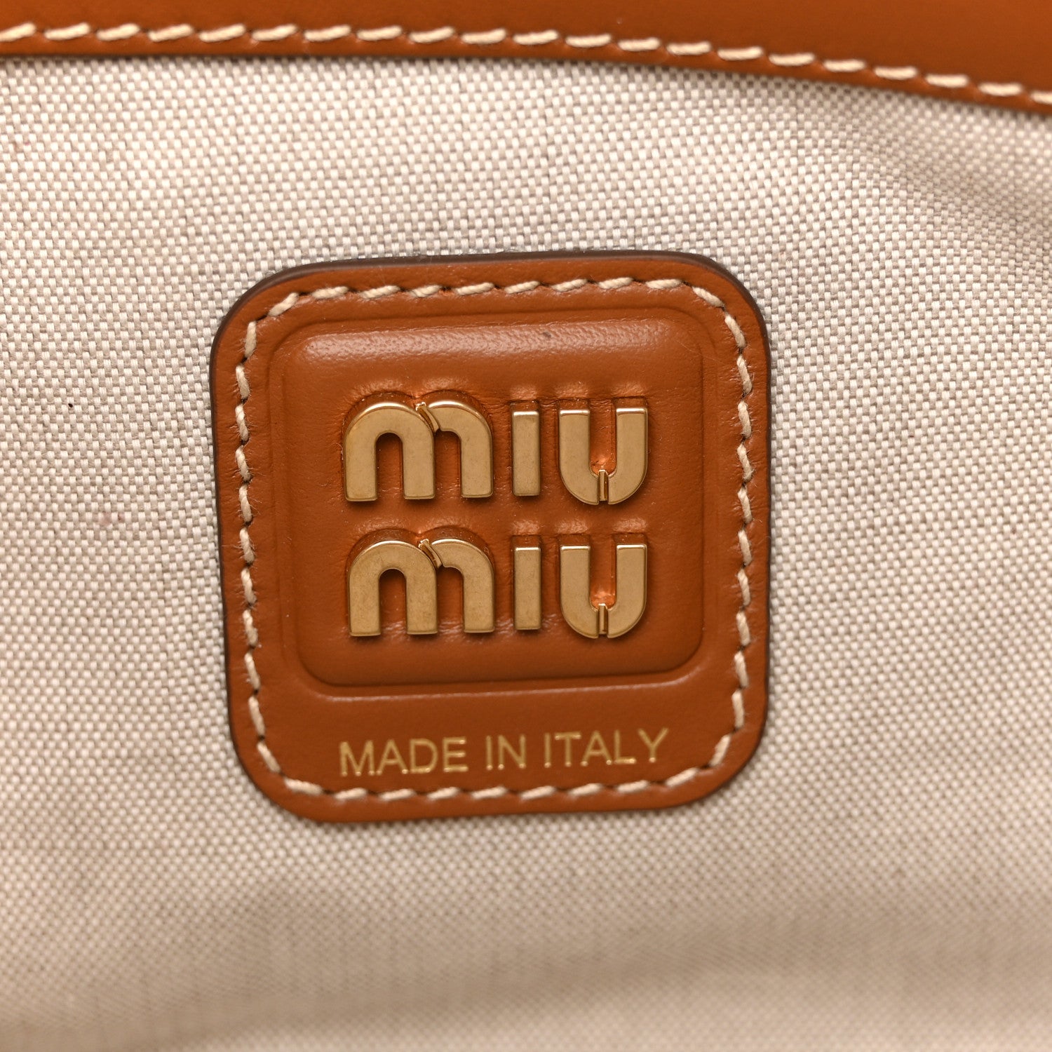 Miu Miu Soft Calf Softy Small Ivy Tote Bag Caramel 6 of 9