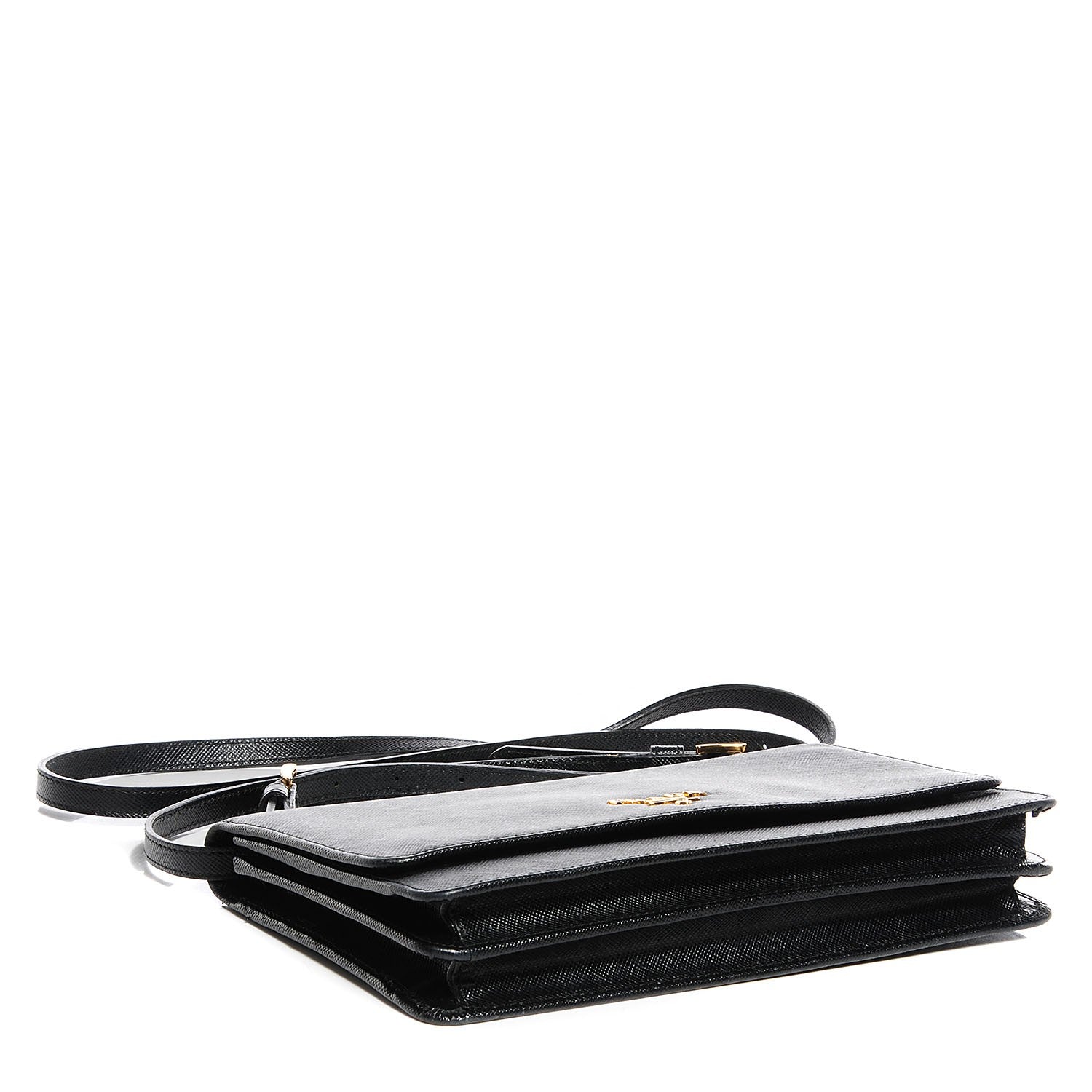 Prada Saffiano Mini Crossbody Bag Black 4 of 9
