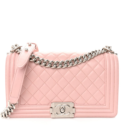 Chanel Calfskin Quilted Medium Boy Flap Light Pink 1 of 11