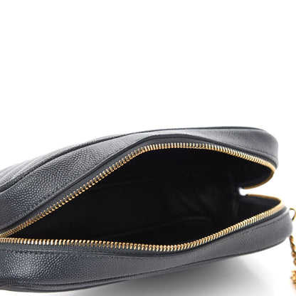 Saint Laurent Grain De Poudre Matelasse Monogram Mini Lou Camera Bag Dark Smog 5 of 10