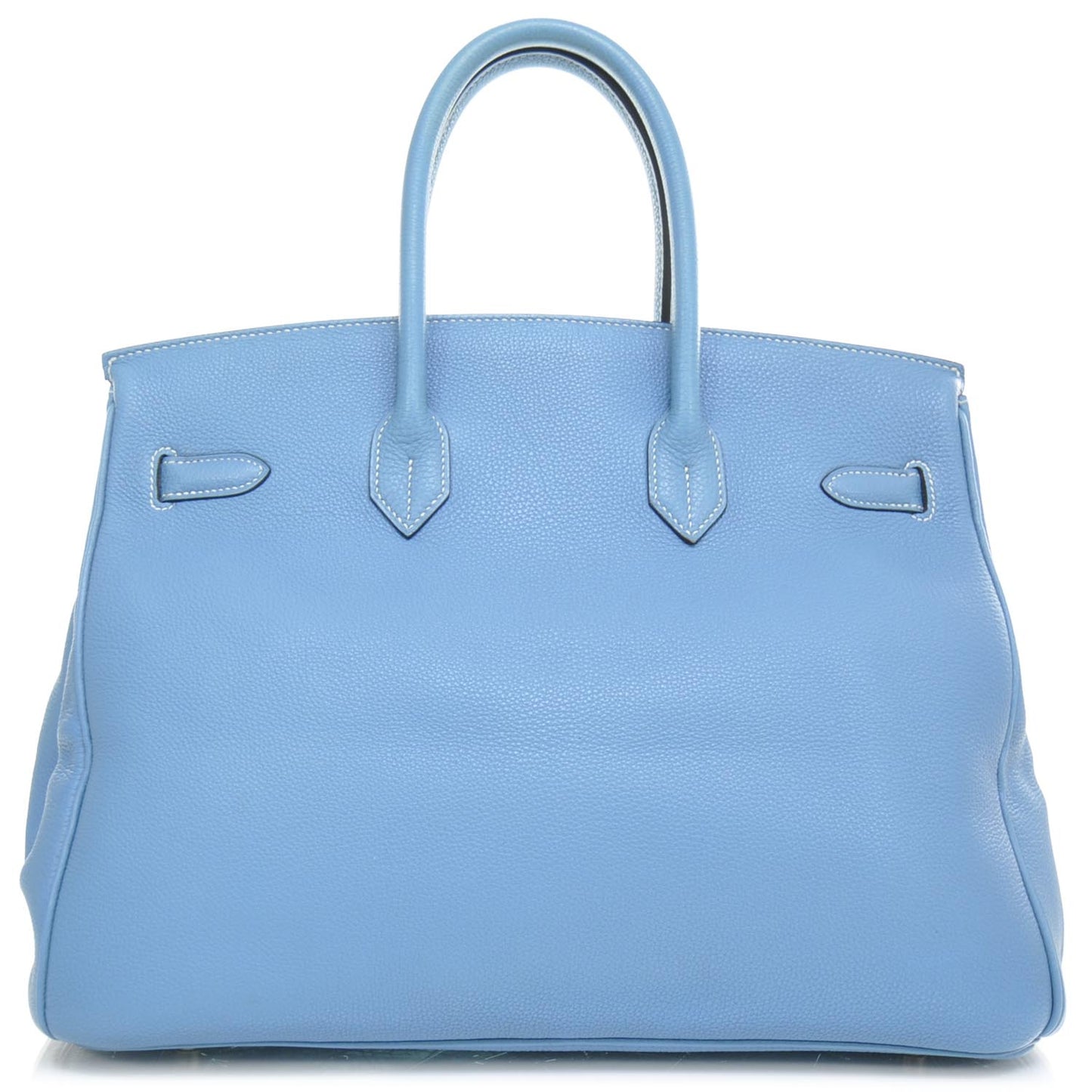 Togo Leather BIRKIN 35 Blue Jean Tote Bag