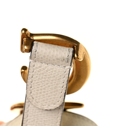 Christian Dior Grained Calfskin Saddle Bag White 17 of 21