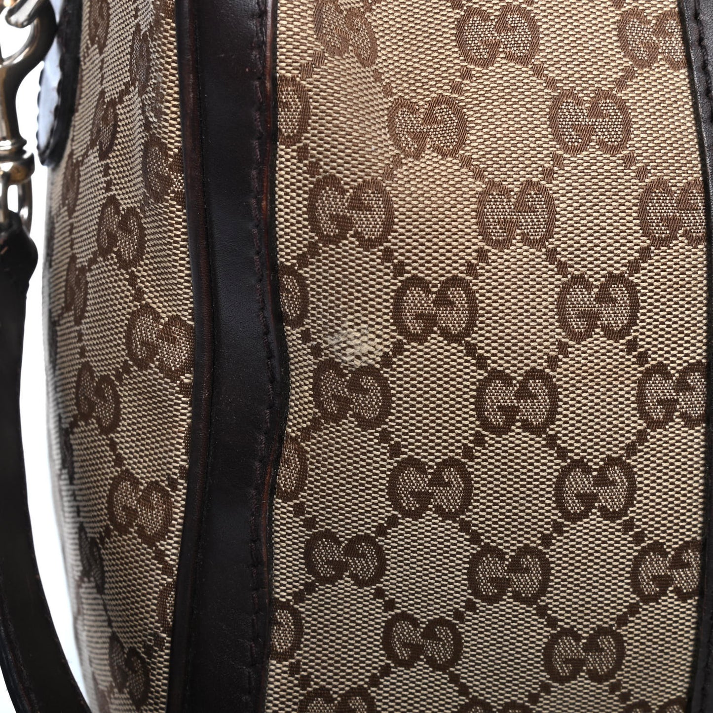 Monogram Vintage Web Medium Boston Dark Brown
