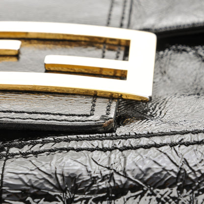 Fendi Vitello Naplak Large Convertible Baguette Black 14 of 16
