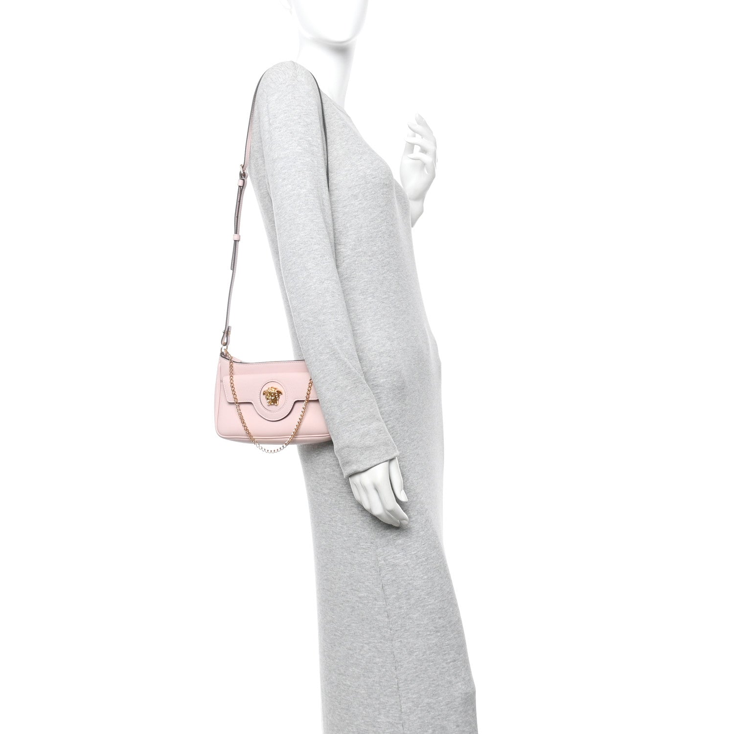 Versace Grained Calfskin La Medusa Mini Crossbody Dusty Rose 2 of 11