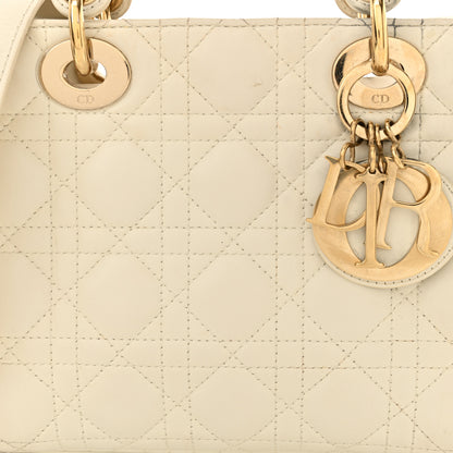 Christian Dior Lambskin Cannage Small My ABCDior Lady Dior White 8 of 17
