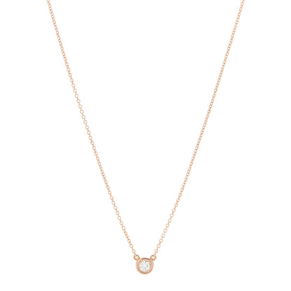 Tiffany 18K Rose Gold Diamond .17ct Elsa Peretti Diamonds by the Yard Pendant Necklace 1 of 7