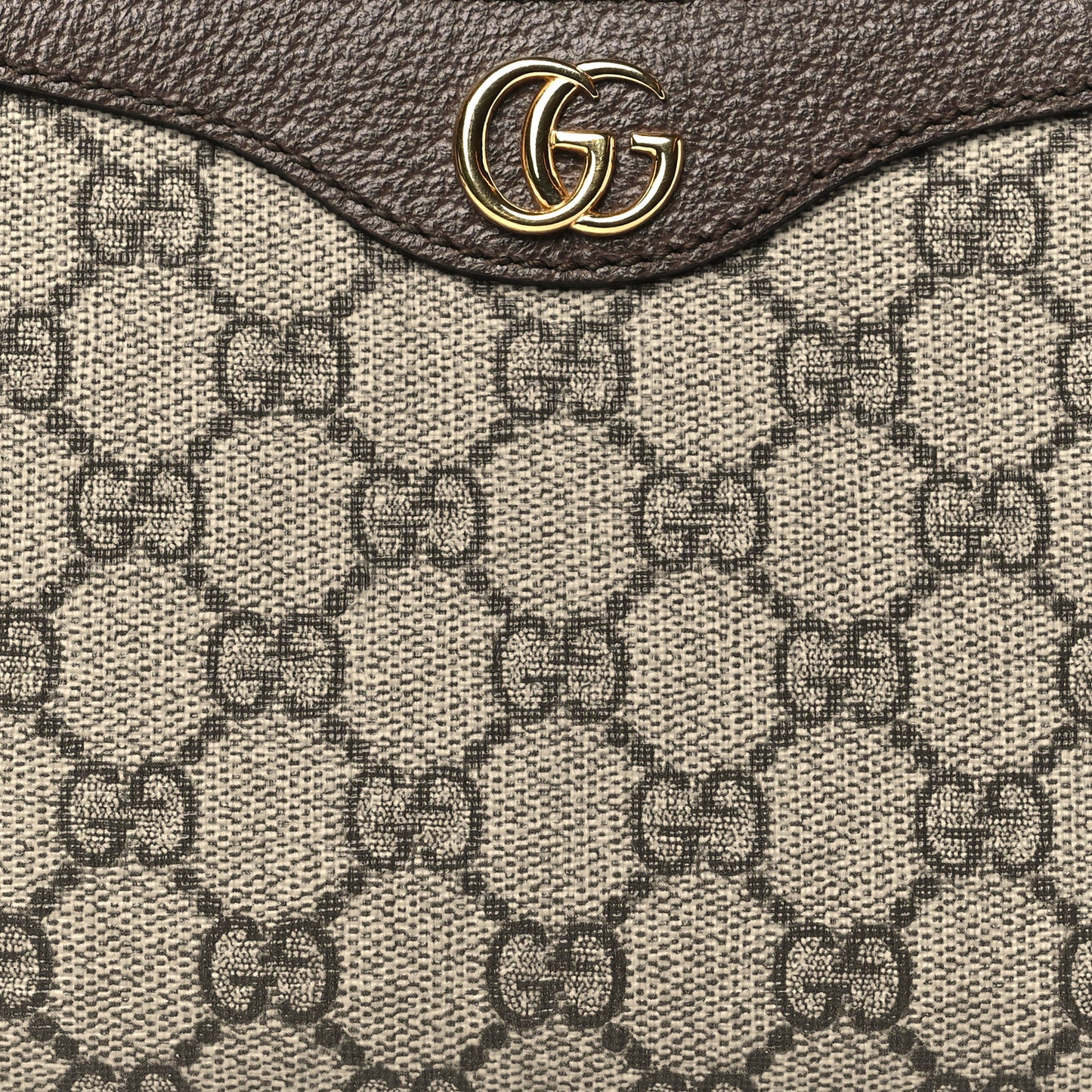 GG Supreme Monogram Textured Dollar Calfskin Small Ophidia Hobo Beige Ebony New Acero
