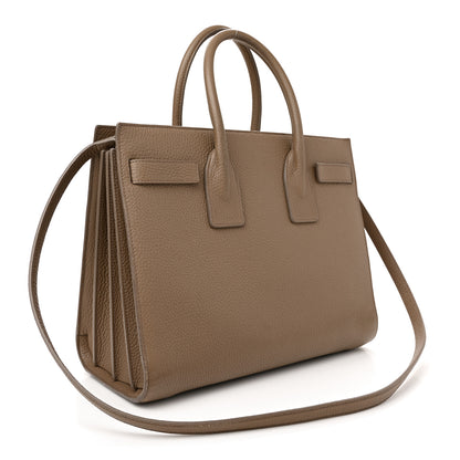 Saint Laurent Grained Calfskin Small Sac De Jour Taupe 3 of 22
