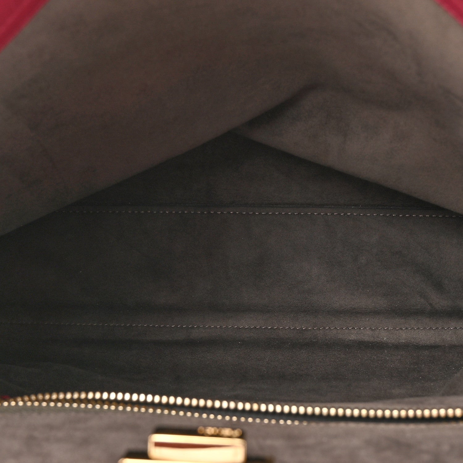 Fendi Vitello Seta Alacantara Large Peekaboo Iconic Satchel Black Cherry Fumo 6 of 13