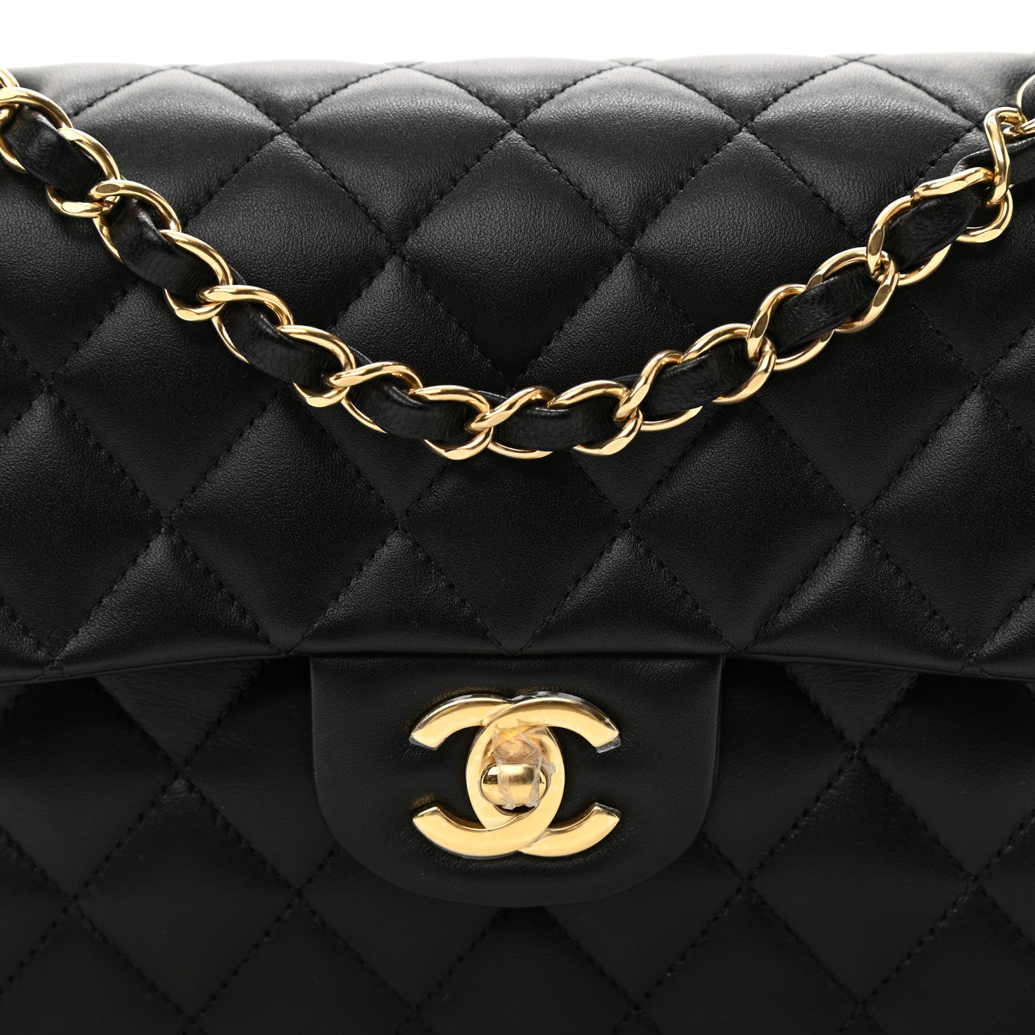 Chanel Lambskin Quilted Small Double Flap Black 8 of 10