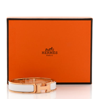 Hermes Enamel Narrow Clic Clac H Bracelet PM White 6 of 6