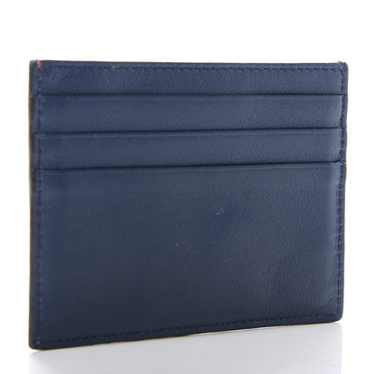 Fendi Vitello Dolce Bi-Color Card Holder Magenta Cobalt 3 of 7