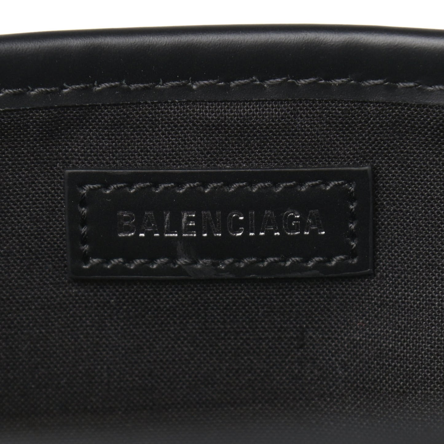 Cotton Canvas Satin Calfskin S Navy Cabas Natural Black