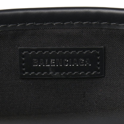 Balenciaga Cotton Canvas Satin Calfskin S Navy Cabas Natural Black 7 of 10