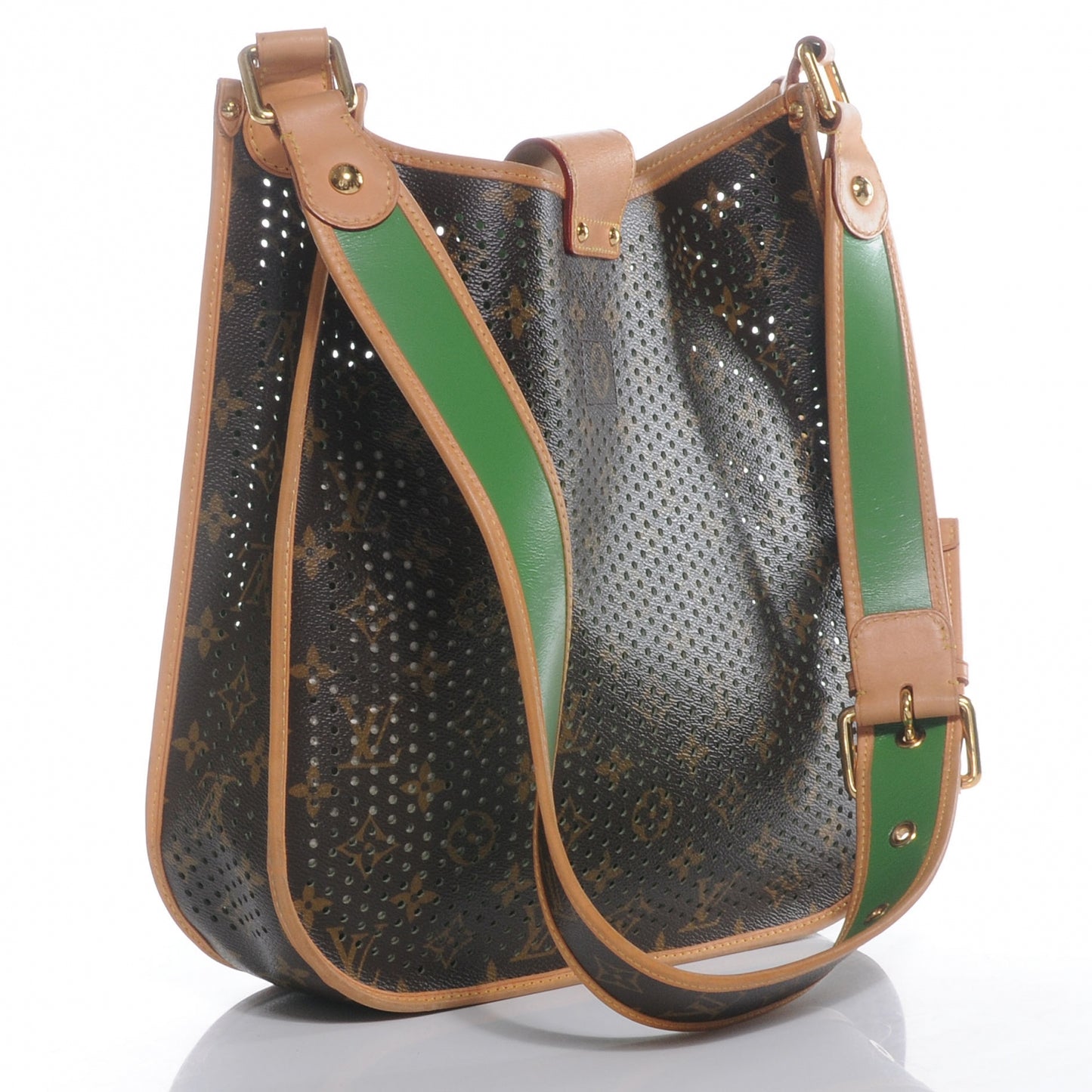 Monogram Perforated Musette Green
