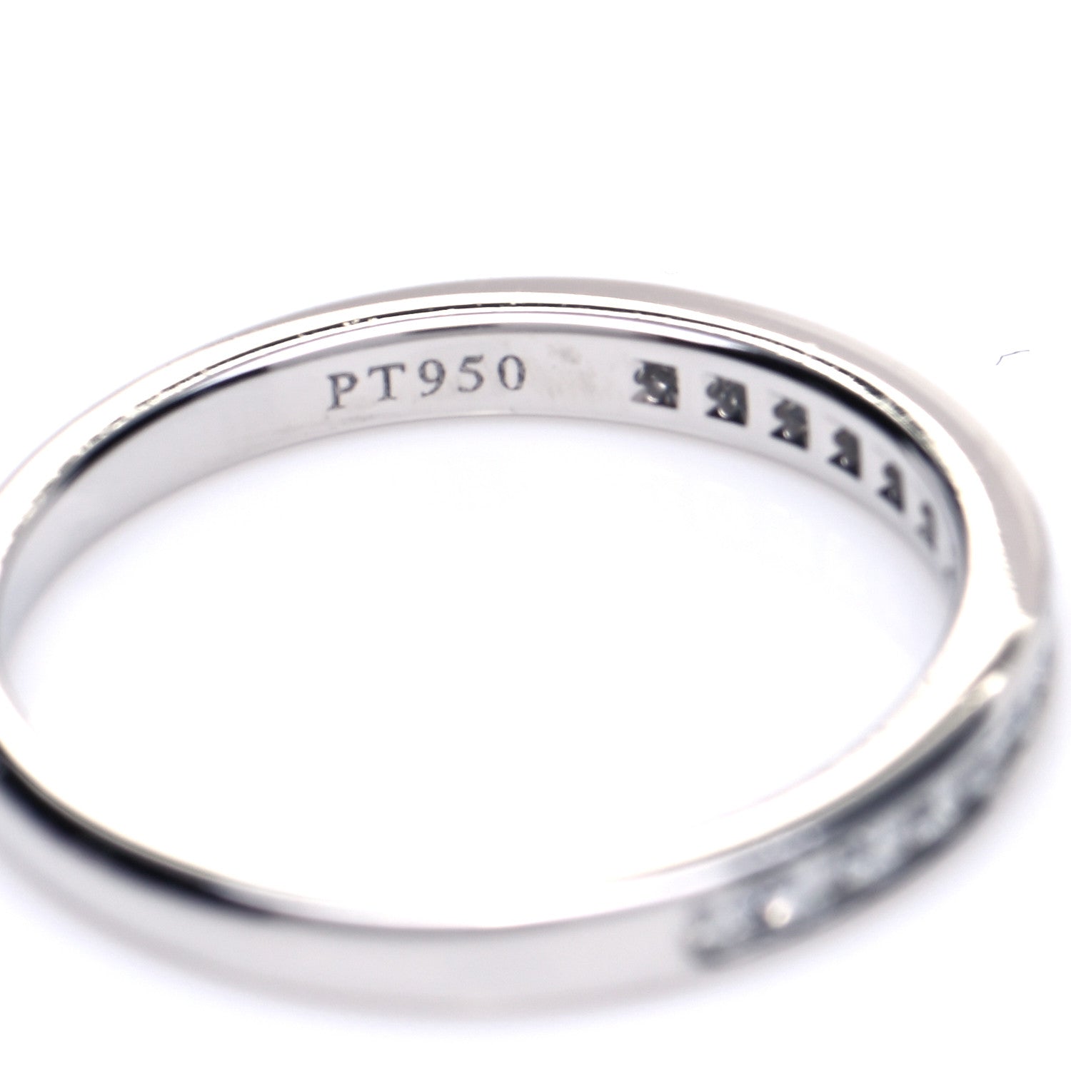 Tiffany Platinum Diamond Half Circle Wedding Band Ring 49 5 4 of 5