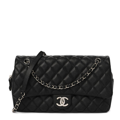 Chanel Caviar Quilted Jumbo Easy Flap Black 1 of 8