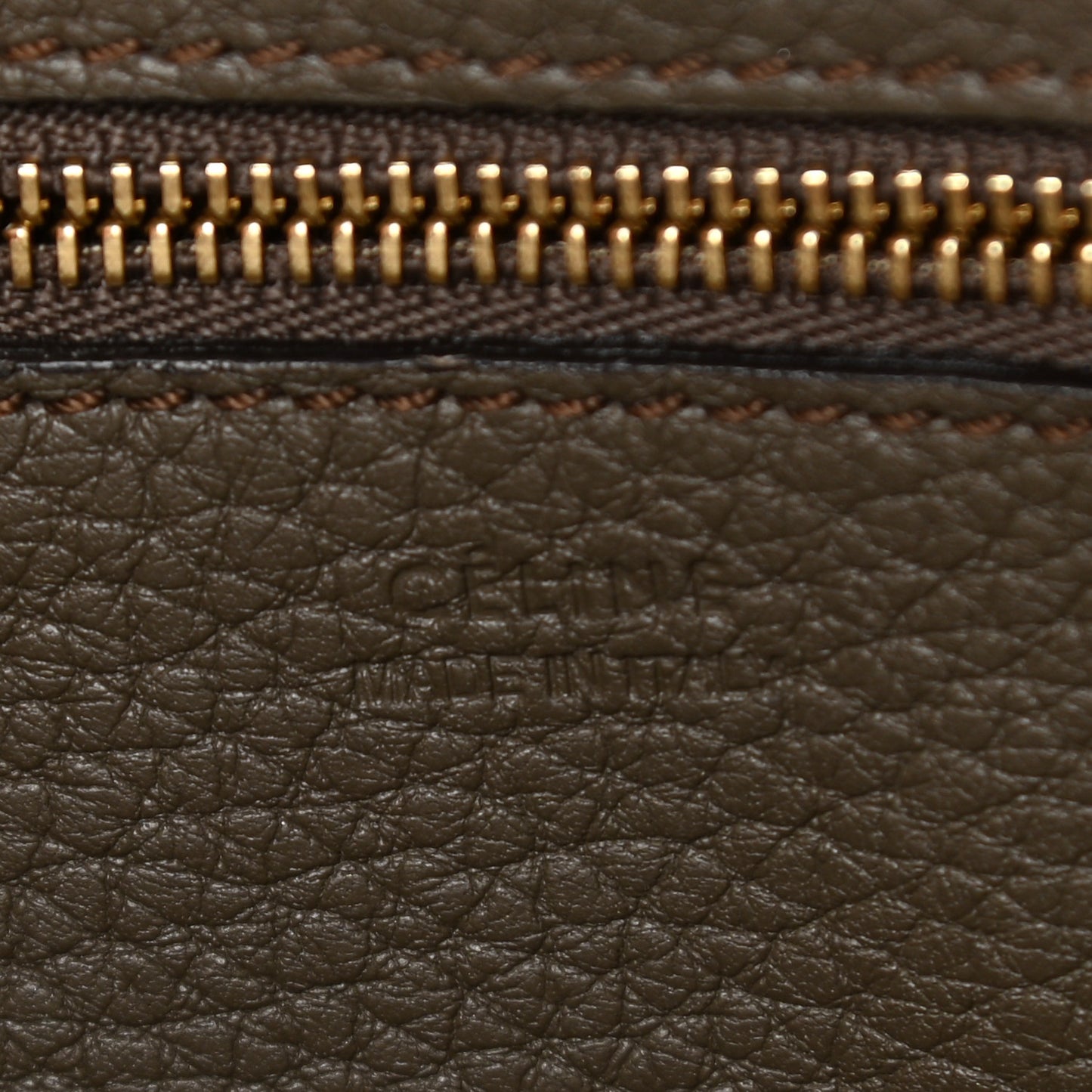 Crisped Calfskin Large Tie Knot Tote Dark Khaki