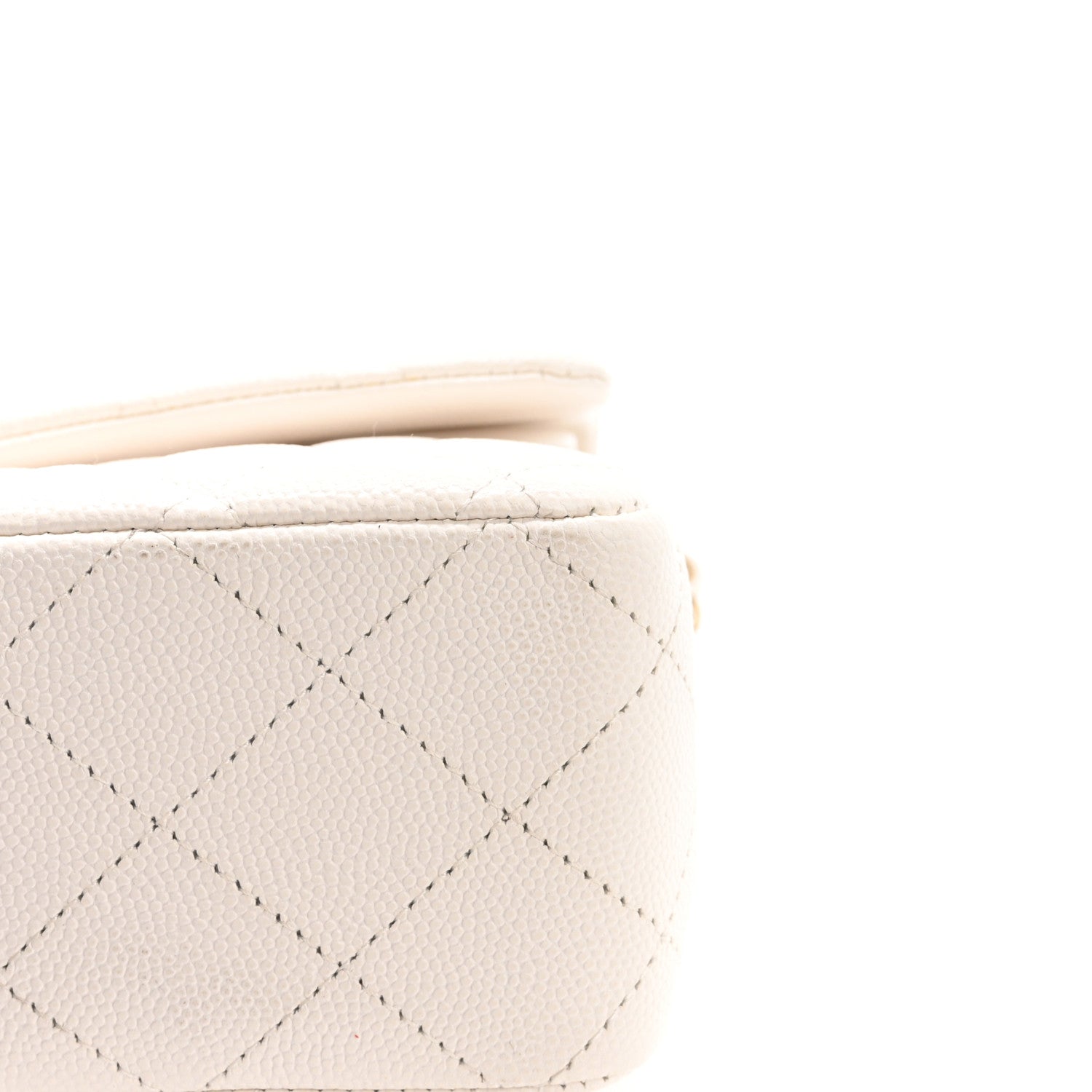 Chanel Caviar Quilted Medium Double Flap White 11 of 12