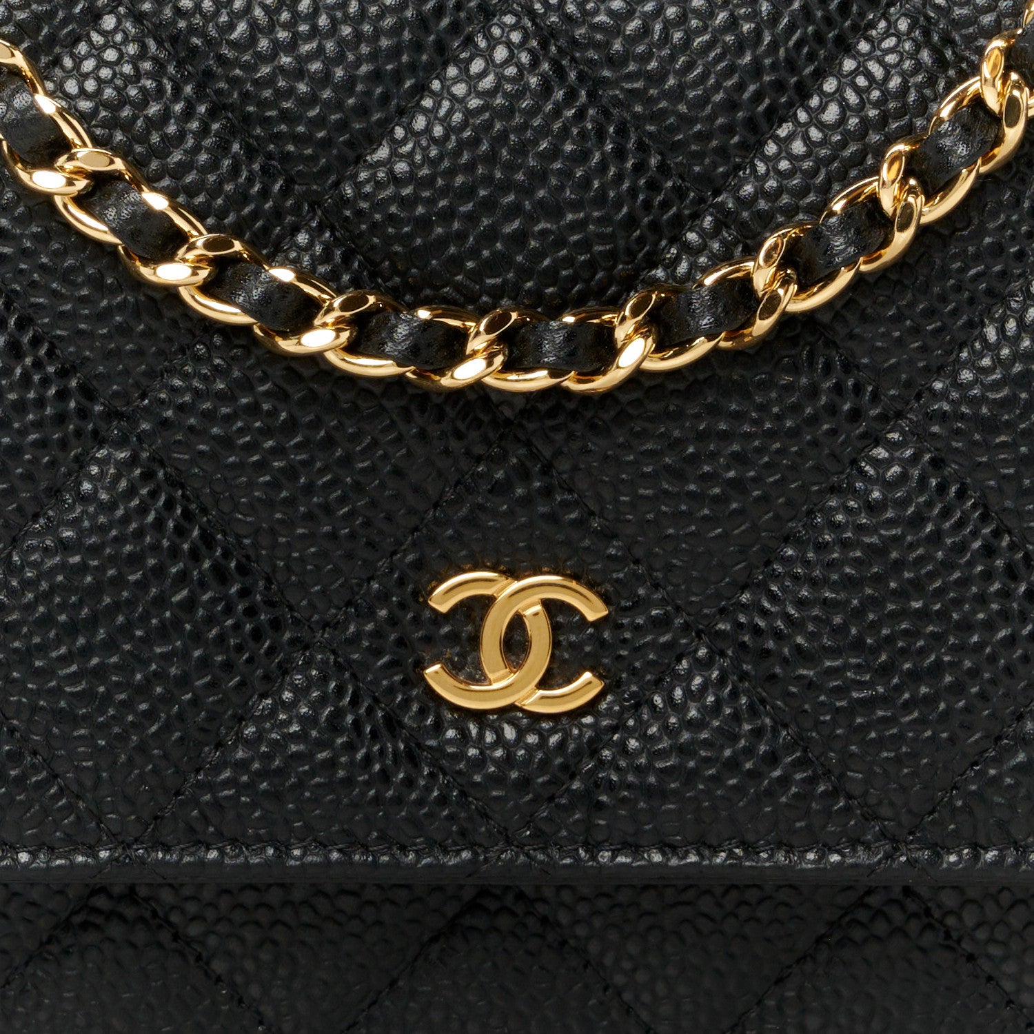 Chanel Caviar Quilted Wallet on Chain WOC Black 9 of 12