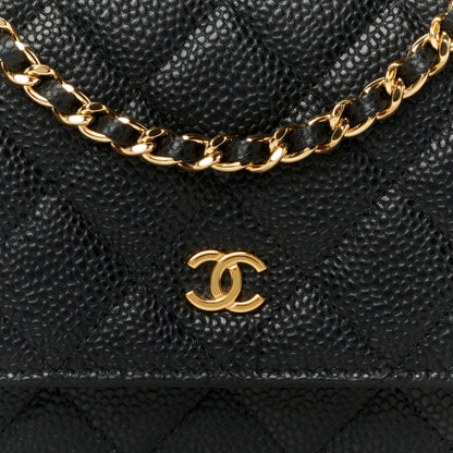 Chanel Caviar Quilted Wallet on Chain WOC Black 9 of 12