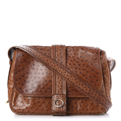 Hermes Ostrich Noumea Flap Bag Gold 1 of 11