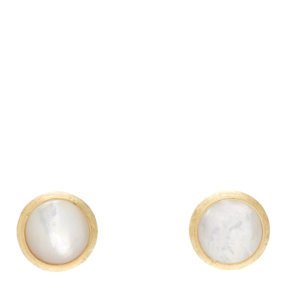 Marco Bicego 18K Yellow Gold Mother of Pearl Jaipur Color Stud Earrings 1 of 6