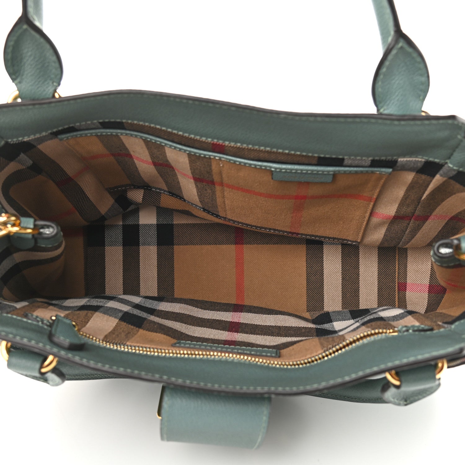 Burberry Soft Grain Calfskin Medium Buckle Tote Celadon Blue 5 of 10