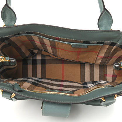 Burberry Soft Grain Calfskin Medium Buckle Tote Celadon Blue 5 of 10