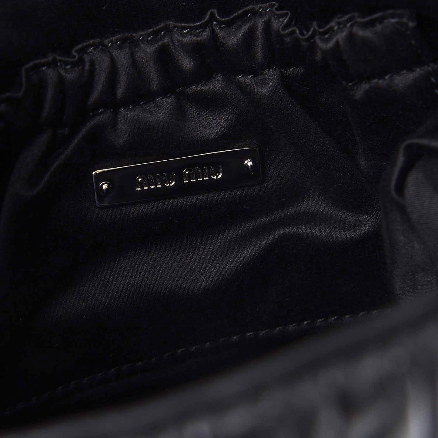 Nappa Matelasse Crystal Flap Clutch Black