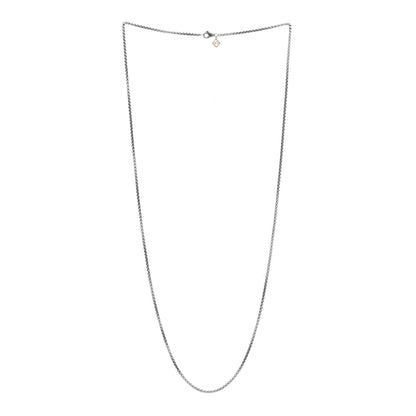 David Yurman Sterling Silver 14K Yellow Gold 2.7mm Box Chain Necklace 36" 3 of 4