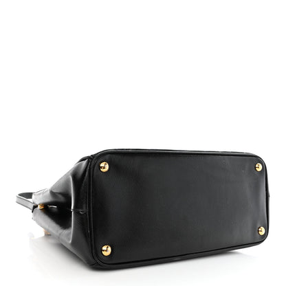Prada Saffiano Vernice Medium Double Zip Tote Black 2 of 12