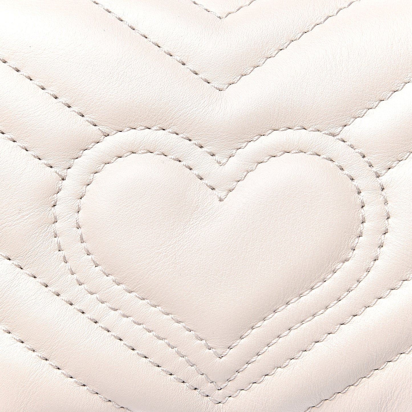 Calfskin Matelasse Super Mini GG Marmont Shoulder Bag White
