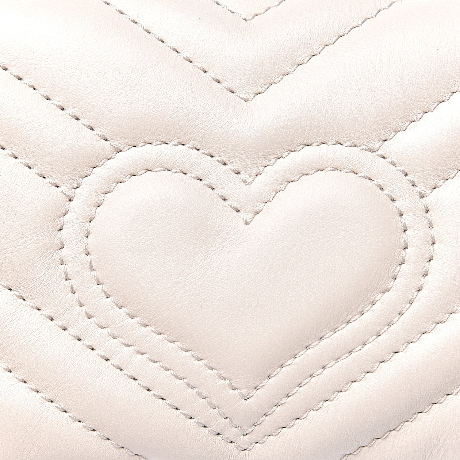 Gucci Calfskin Matelasse Super Mini GG Marmont Shoulder Bag White 10 of 11