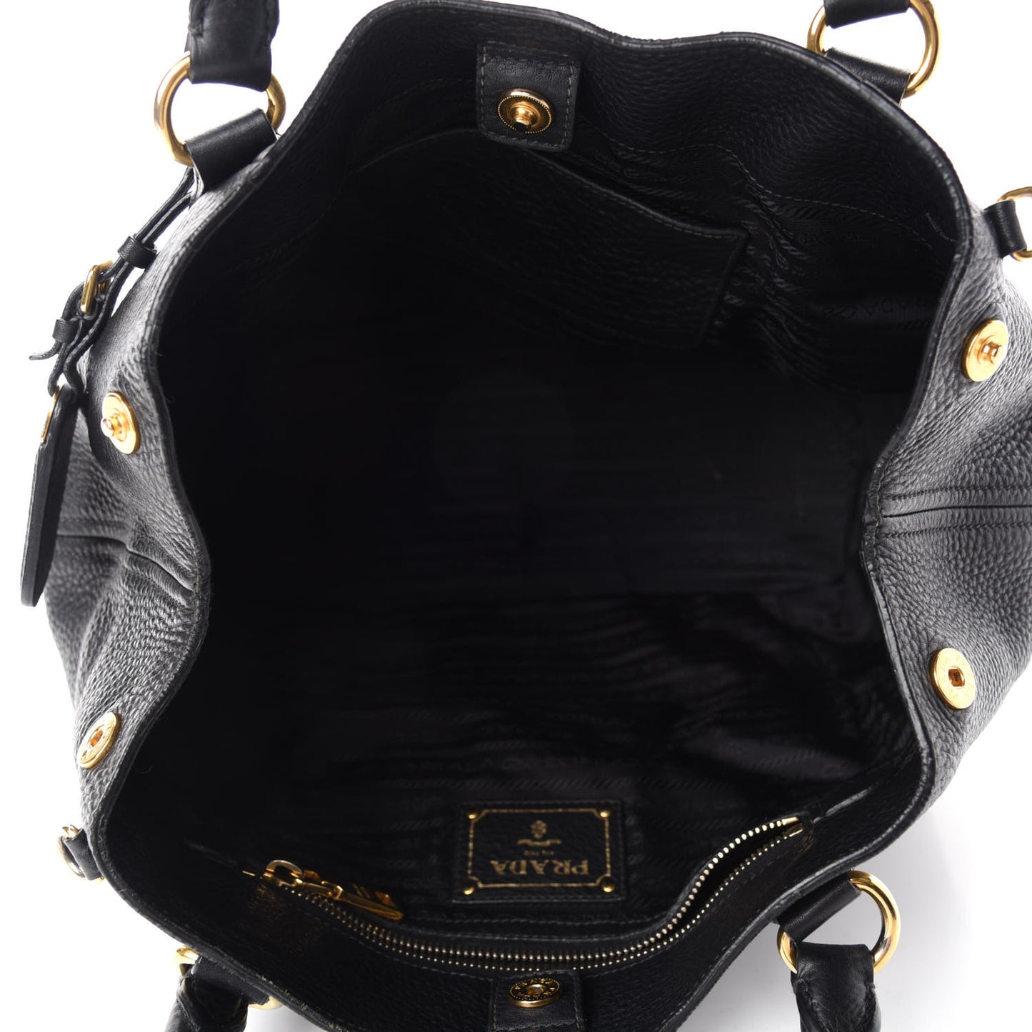 Vitello Daino Shoulder Bag Black