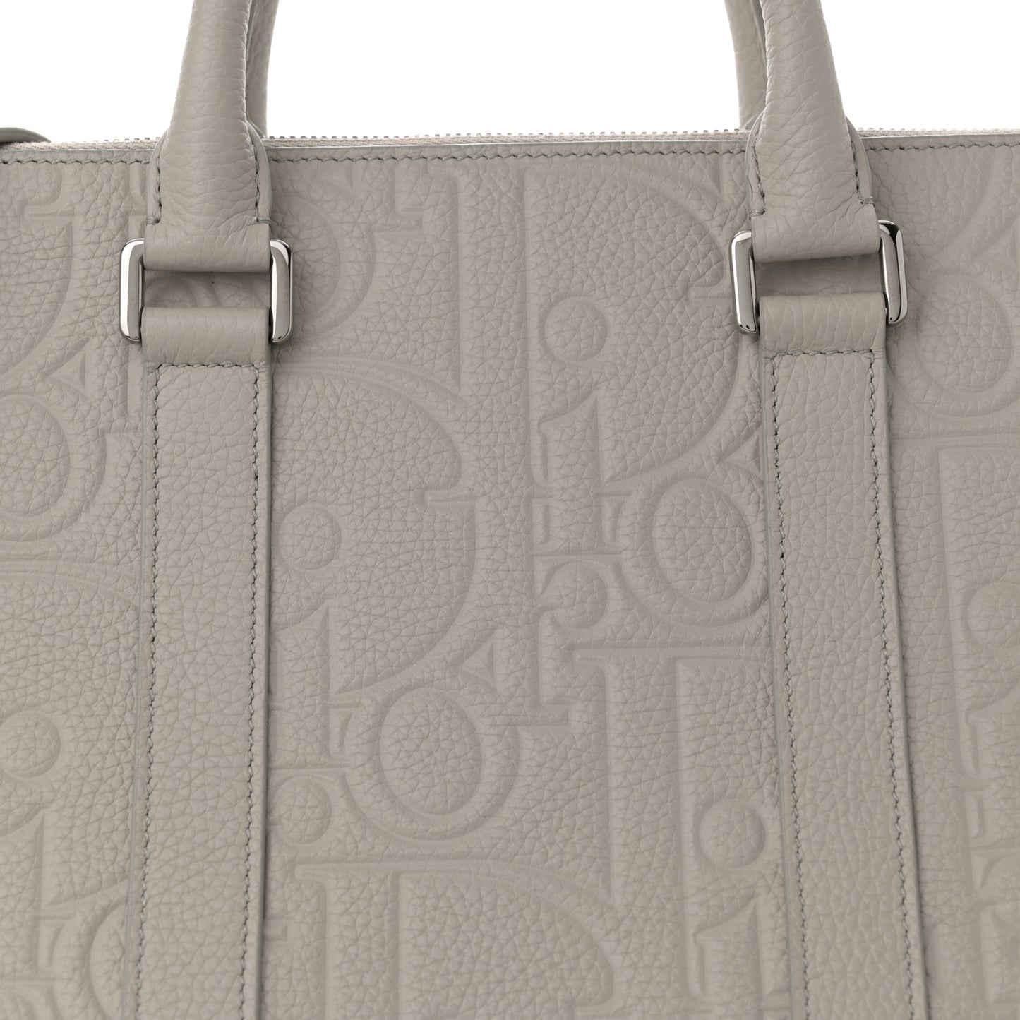 Grained Calfskin Embossed Dior Gravity Weekender 40 Beige