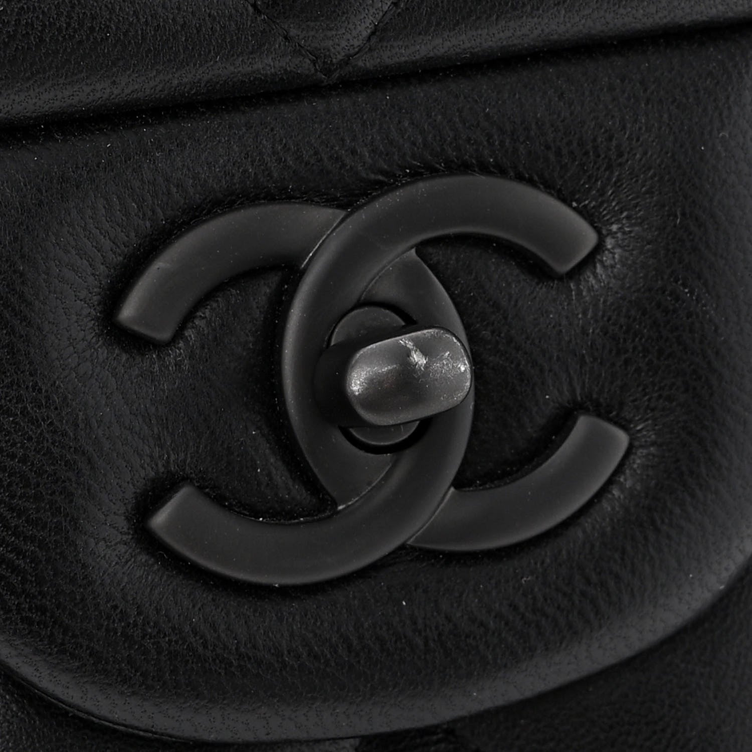 Chanel Lambskin Quilted Jumbo Double Flap So Black 11 of 15