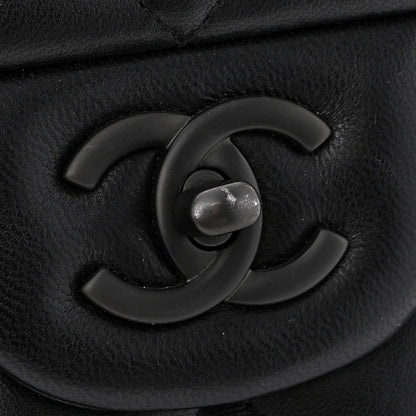 Chanel Lambskin Quilted Jumbo Double Flap So Black 11 of 15