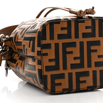 Fendi Vitello Liberty F is Fendi FF Embossed Mini Mon Tresor Bucket Bag Tobacco Black 11 of 14