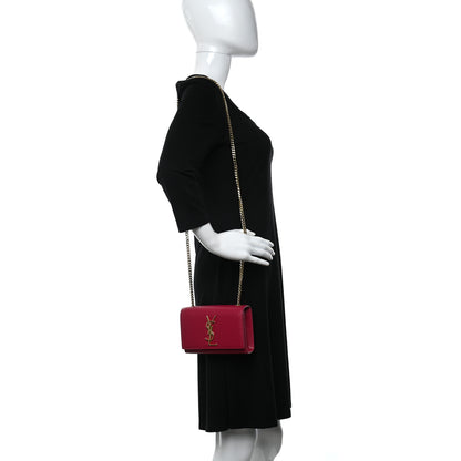 Saint Laurent Grain De Poudre Small Monogram Kate Satchel Rose Clair 2 of 17