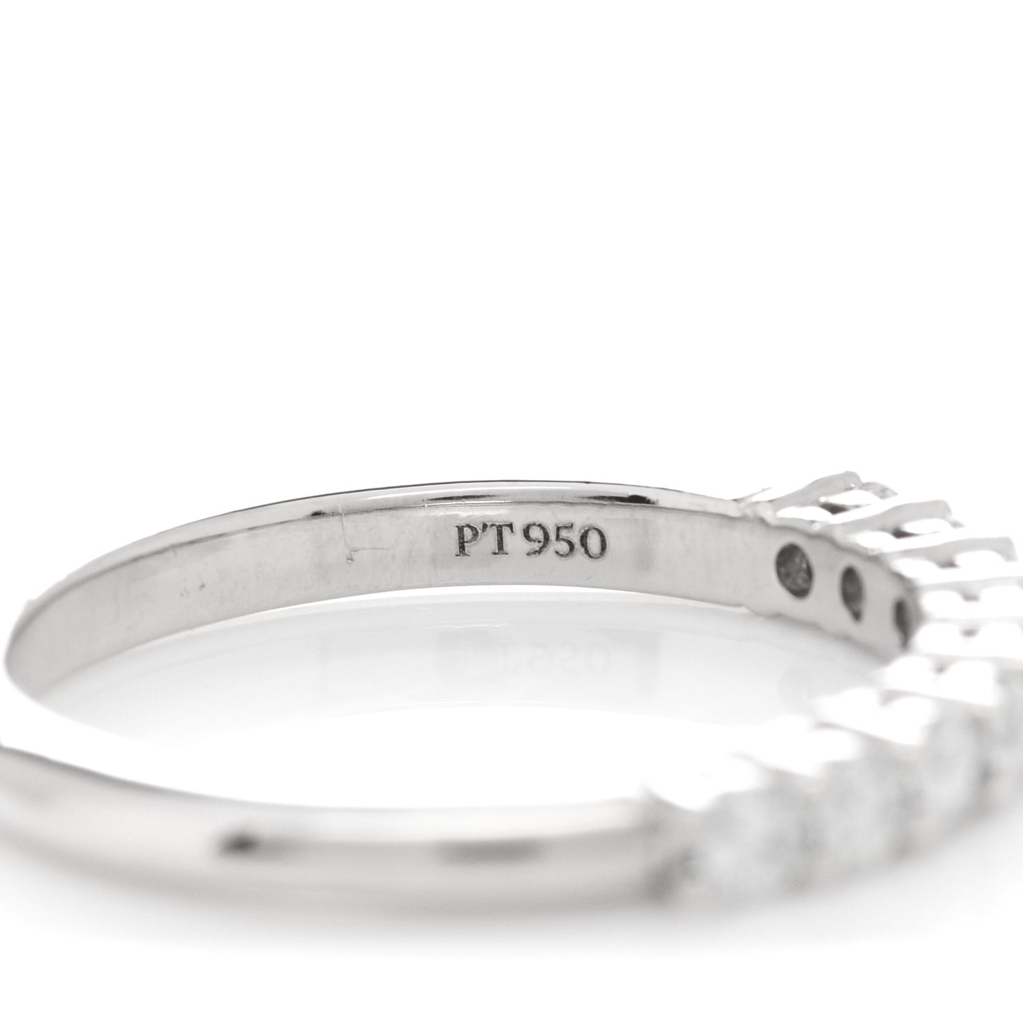 Platinum Diamond .27ct 2.2mm Half Circle Embrace Band Ring 47 4.25