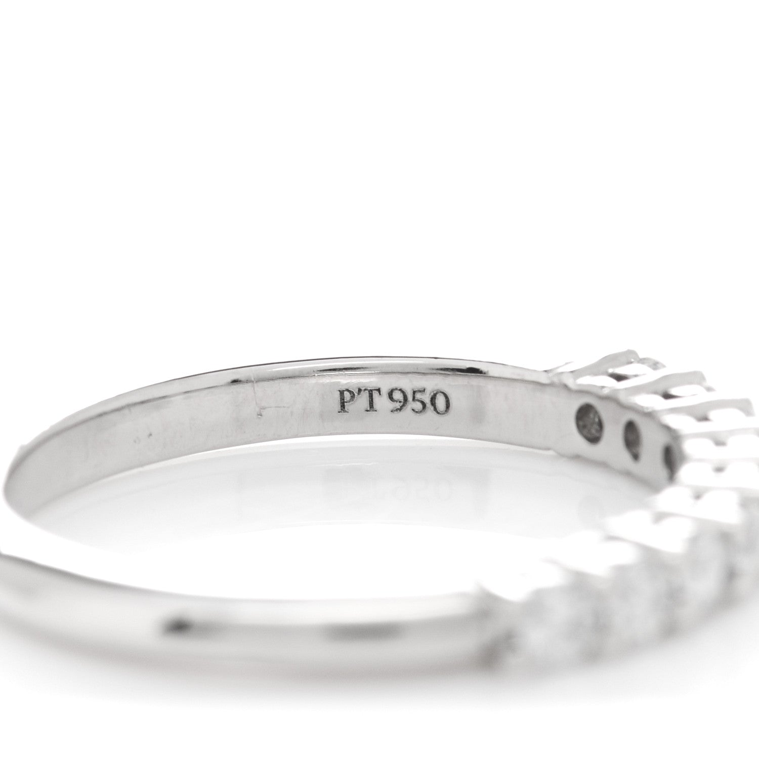 Tiffany Platinum Diamond .27ct 2.2mm Half Circle Embrace Band Ring 47 4.25 5 of 5