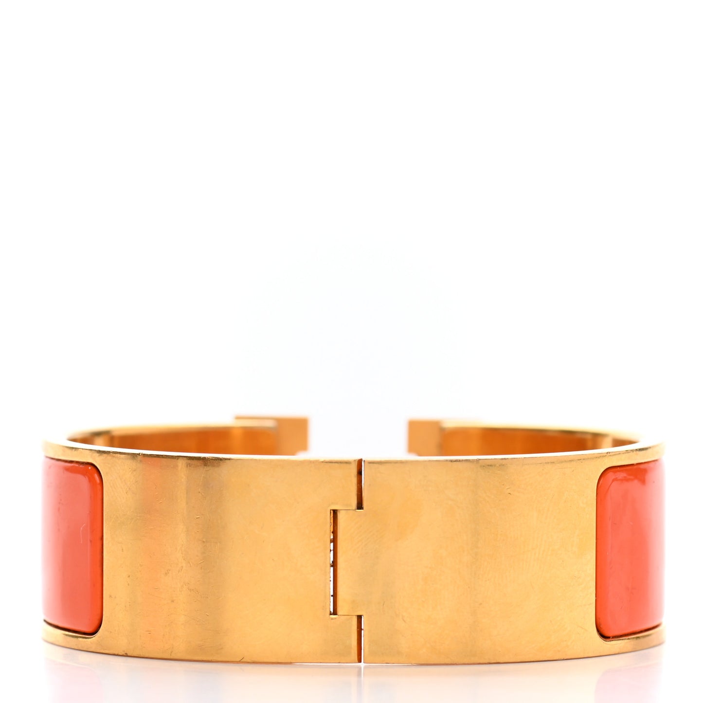 Enamel Wide Clic Clac H Bracelet PM Orange
