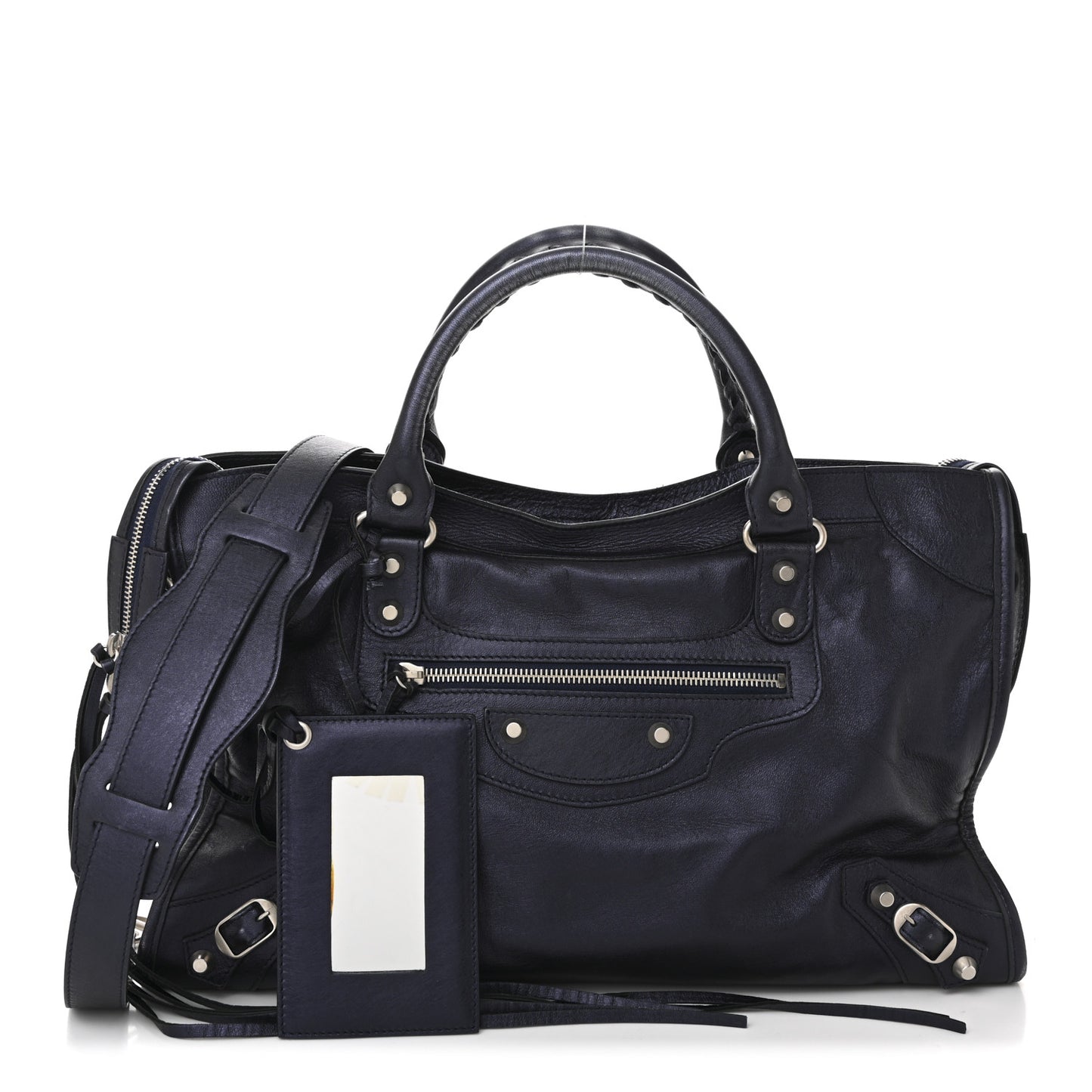 Metallic Agneau Classic Silver Hardware City Maree