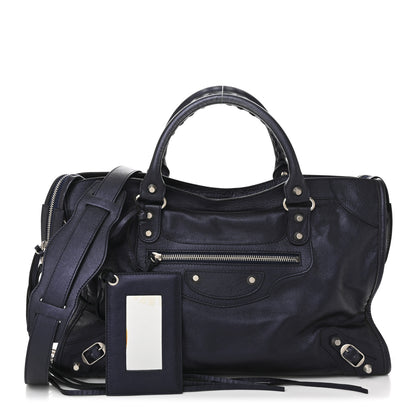 Balenciaga Metallic Agneau Classic Silver Hardware City Maree 3 of 12