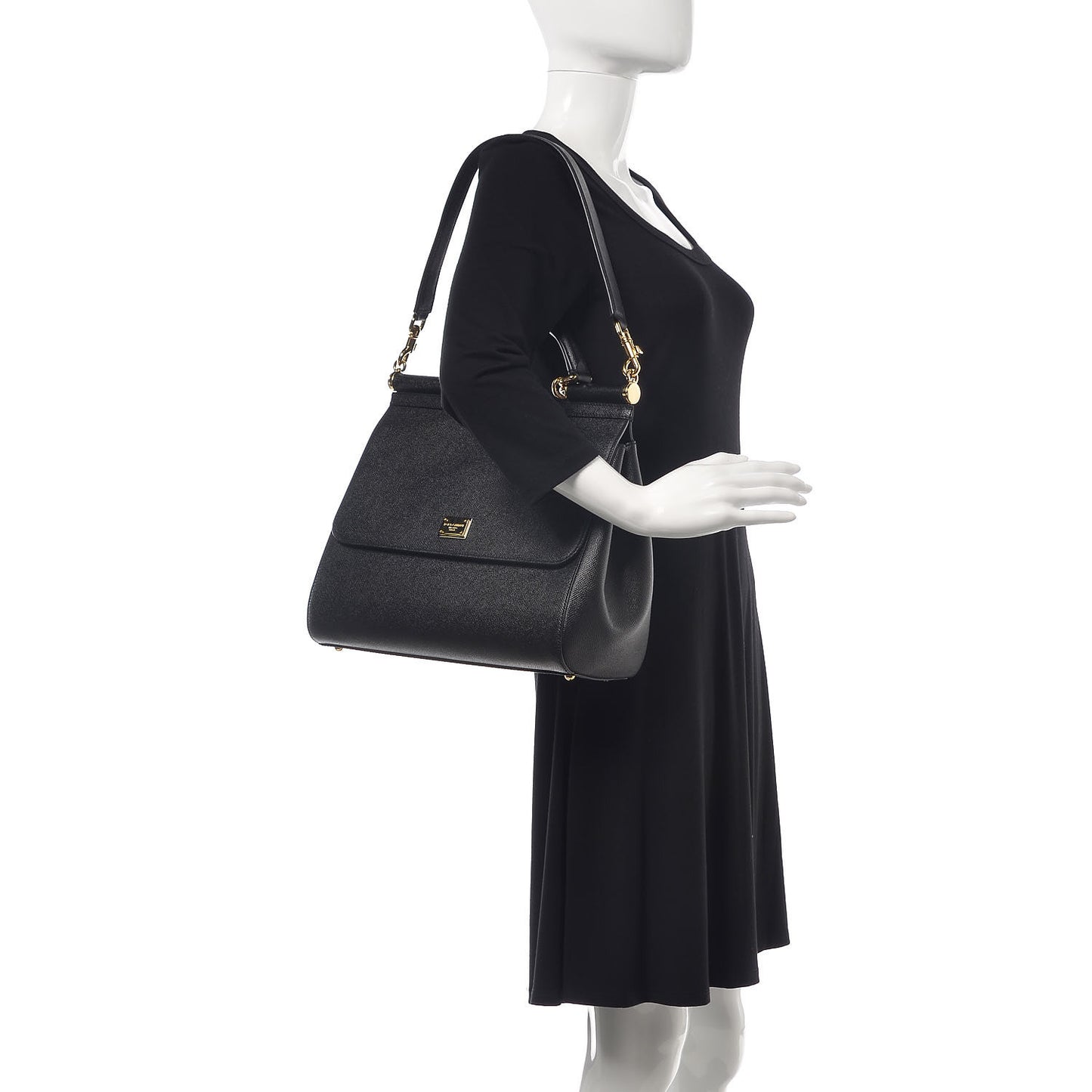 Dauphine Large Miss Sicily Satchel Black