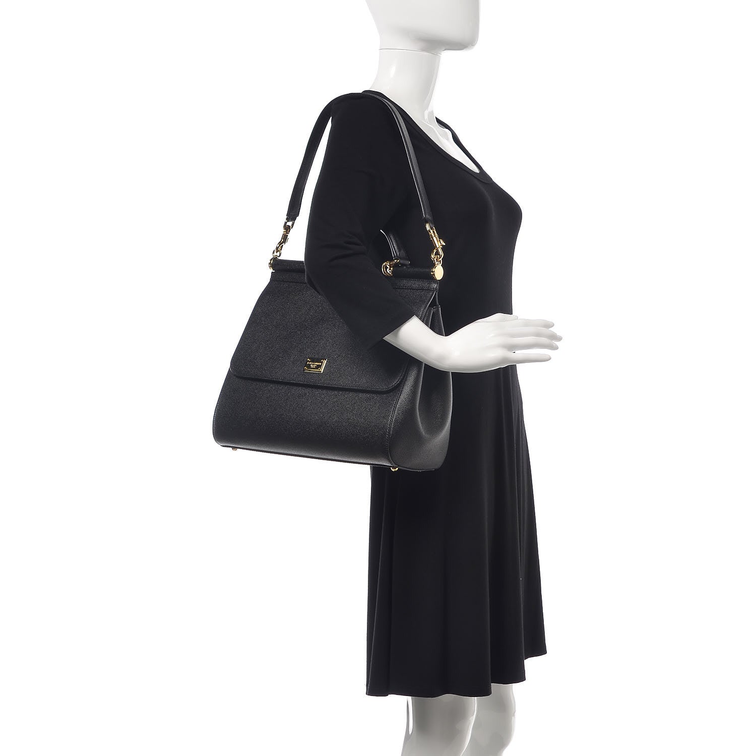 Dolce & Gabbana Dauphine Large Miss Sicily Satchel Black 2 of 12
