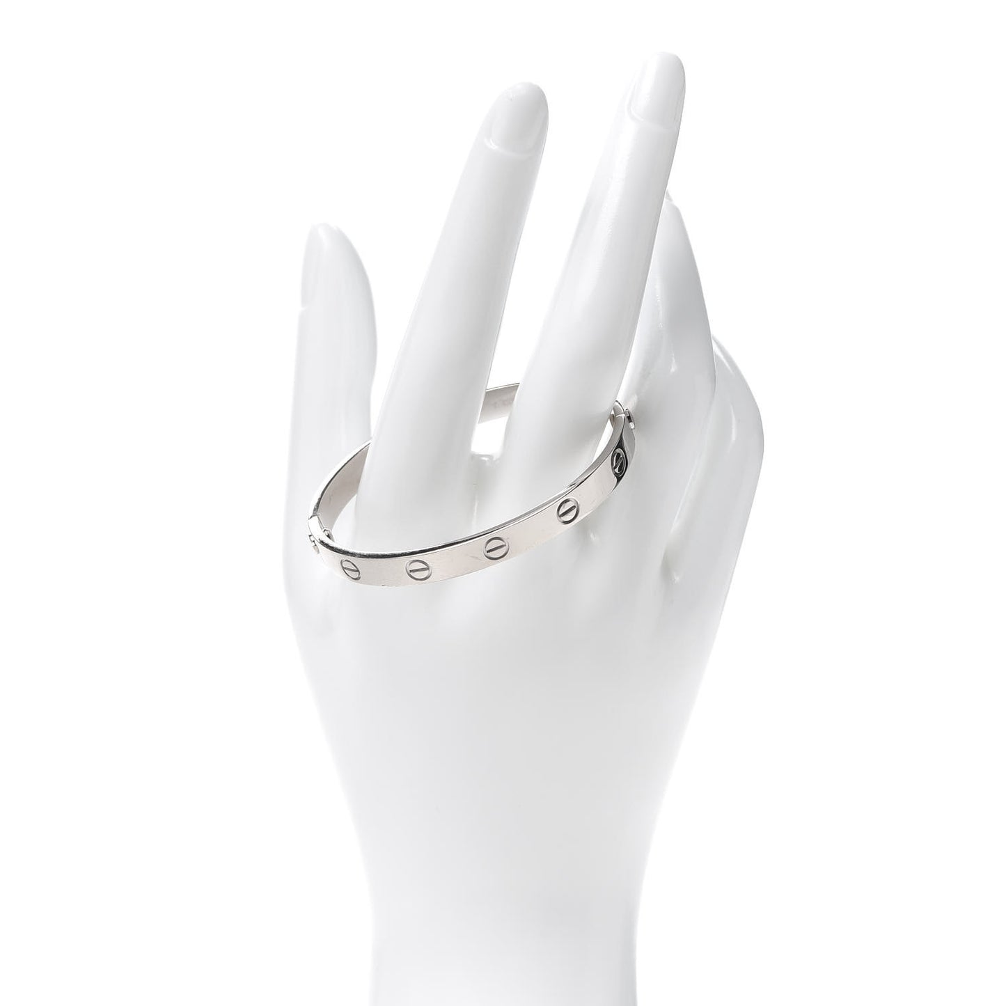 18K White Gold LOVE Bracelet 16