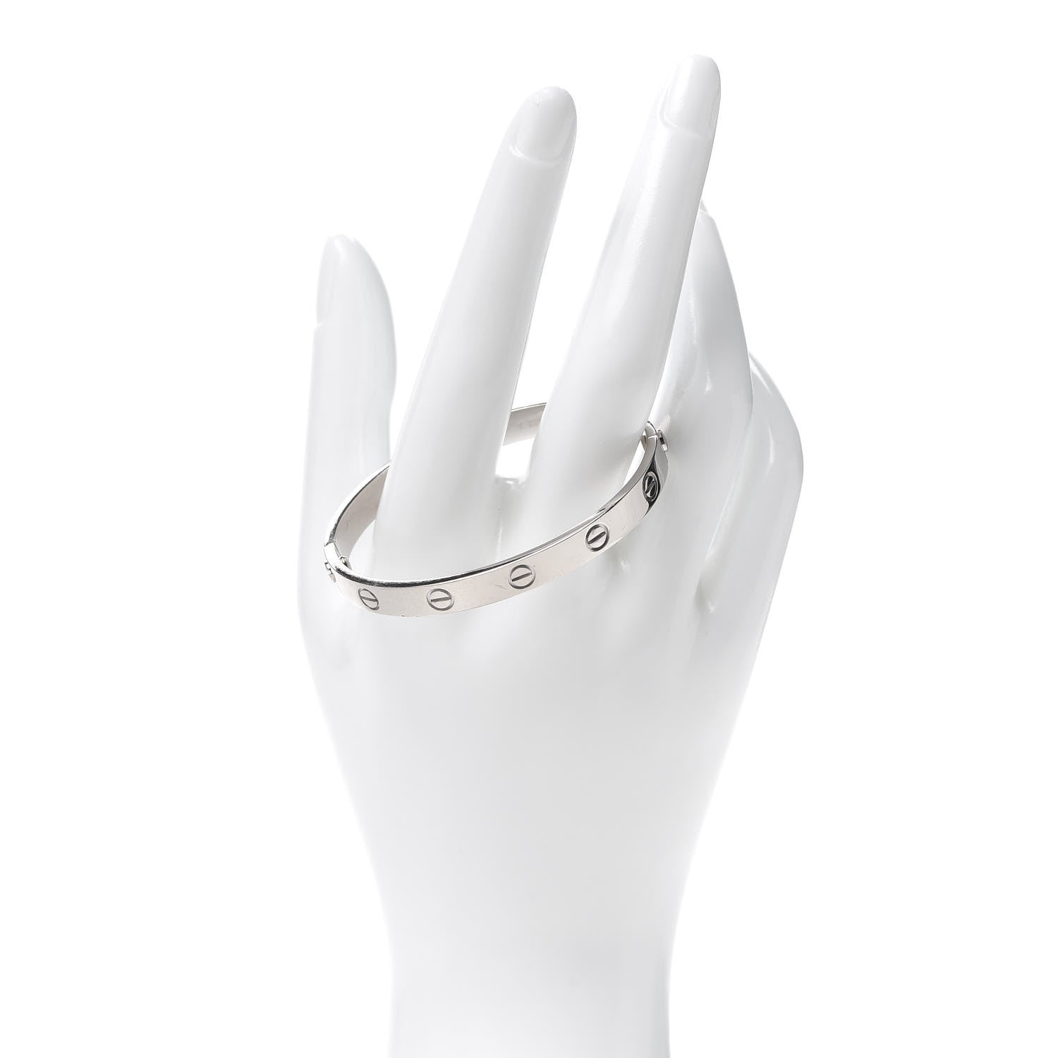 Cartier 18K White Gold LOVE Bracelet 16 2 of 5